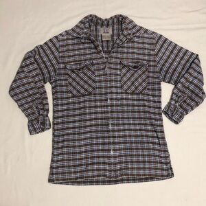 Vintage At Last & Co. Brown Plaid Top